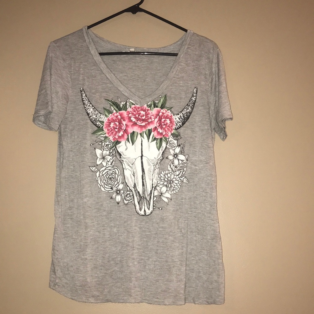 Bull skull t shirt